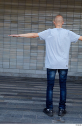 Whole Body Man T poses White Casual Slim Standing Street photo references